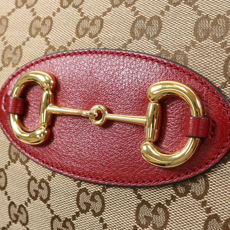 GUCCI 帆布2 Way Shoulder Bag金扣鏈帶手挽肩背兩用袋-8