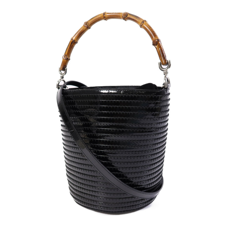 GUCCI 漆皮皮革Shoulder Bag銀扣肩背袋-1