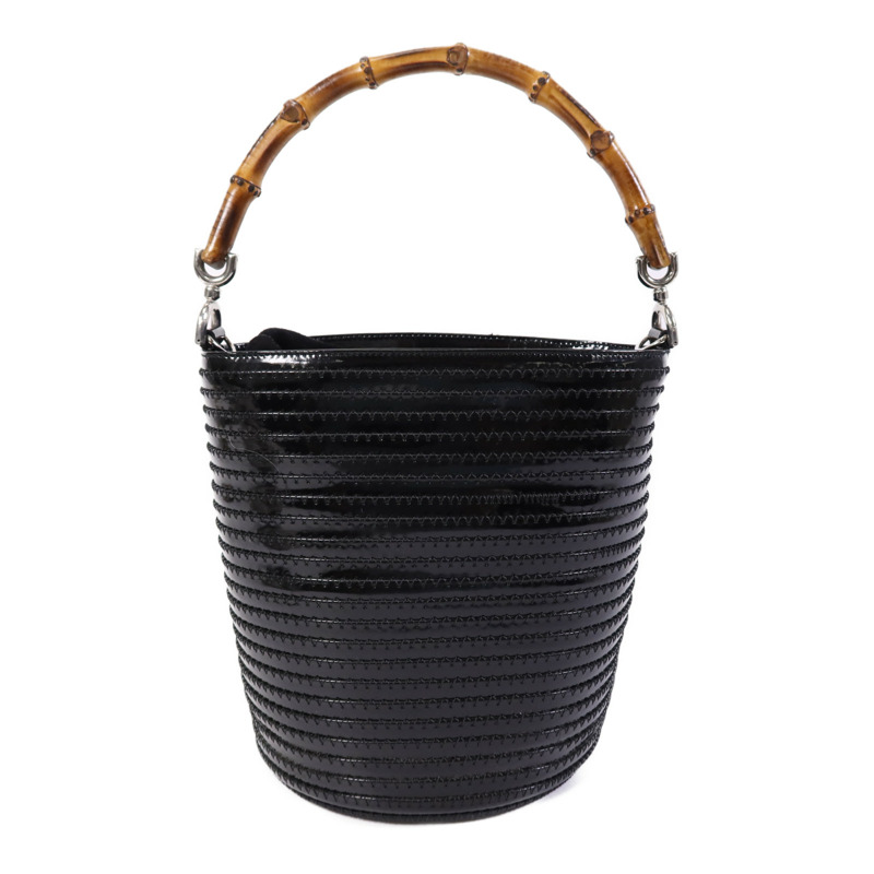 GUCCI 漆皮皮革Shoulder Bag銀扣肩背袋-2