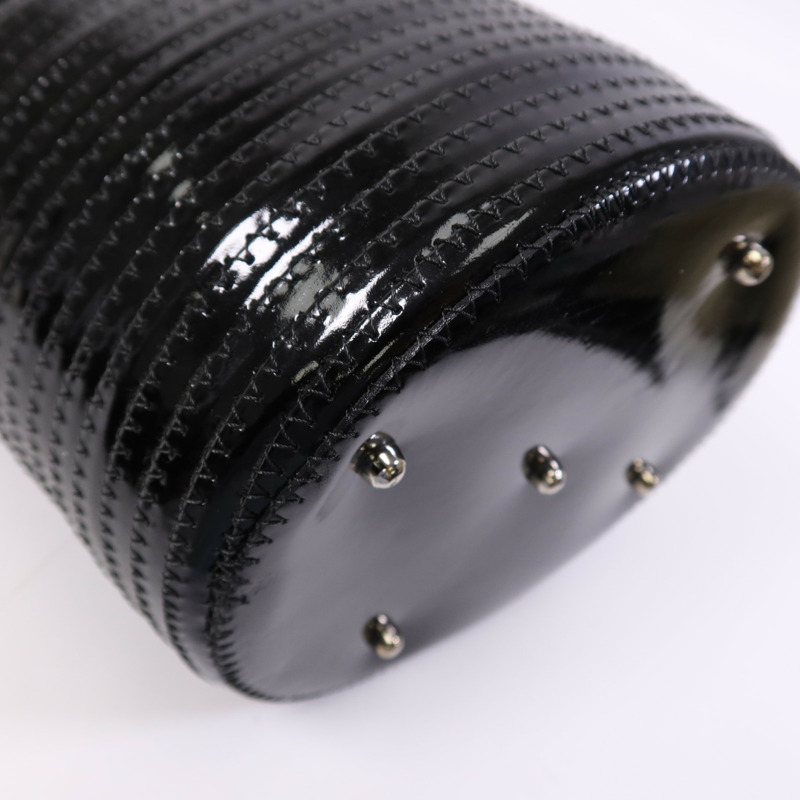 GUCCI 漆皮皮革Shoulder Bag銀扣肩背袋-10