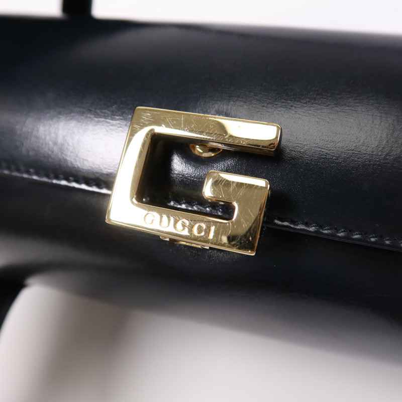 GUCCI 牛皮皮革Hand Bag金扣手挽袋-13