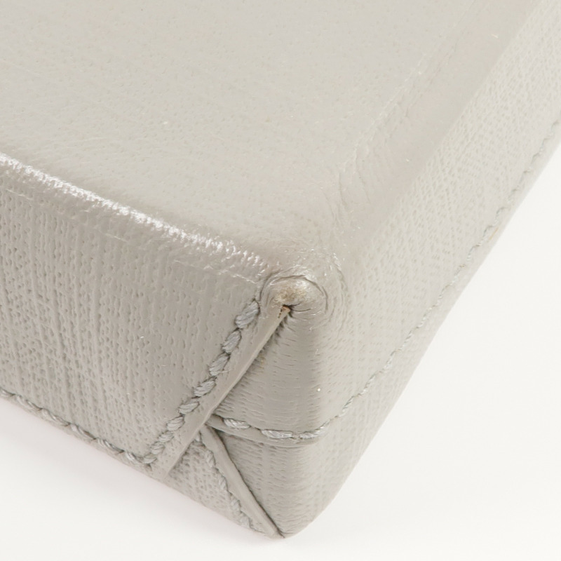 BALENCIAGA 牛皮皮革Mini Shopping Phone Holder銀扣手挽肩背兩用袋-8