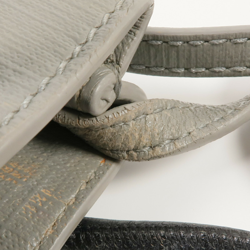 BALENCIAGA 牛皮皮革Mini Shopping Phone Holder銀扣手挽肩背兩用袋-14