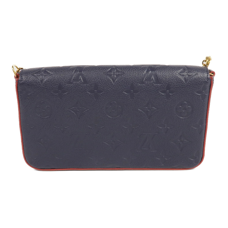 LOUIS VUITTON Monogram Empreinte Felicie Pochette金扣鏈帶肩背袋-1