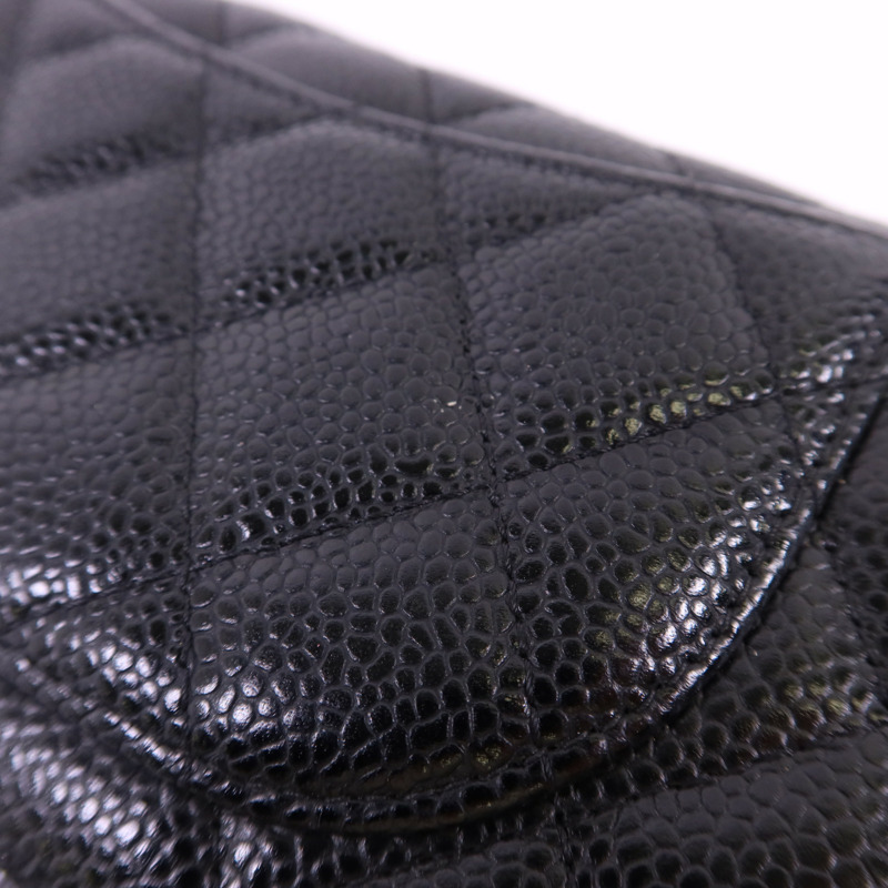 CHANEL 牛皮皮革Bifold Long Wallet銀扣長錢包-16