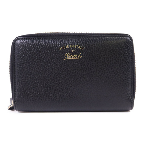 GUCCI 牛皮皮革Round Wallet金扣錢包