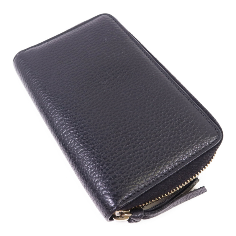 GUCCI 牛皮皮革Round Wallet金扣錢包-3