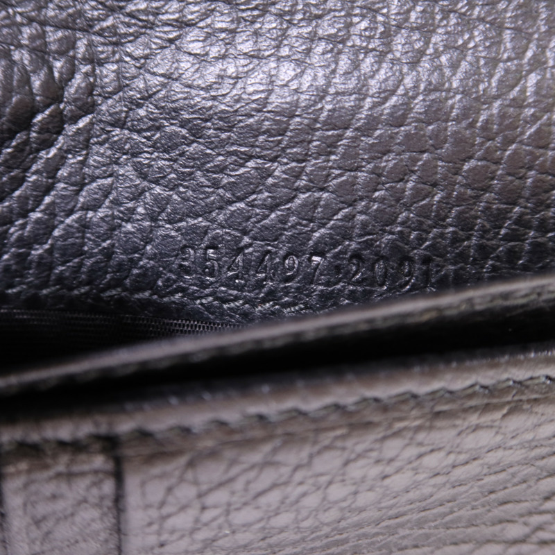 GUCCI 牛皮皮革Round Wallet金扣錢包-8