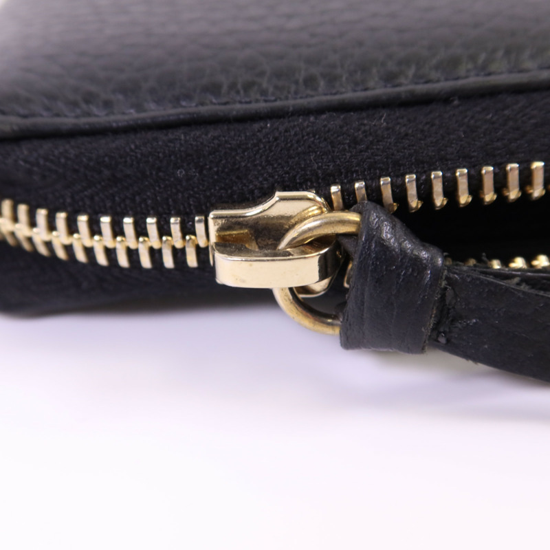 GUCCI 牛皮皮革Round Wallet金扣錢包-10