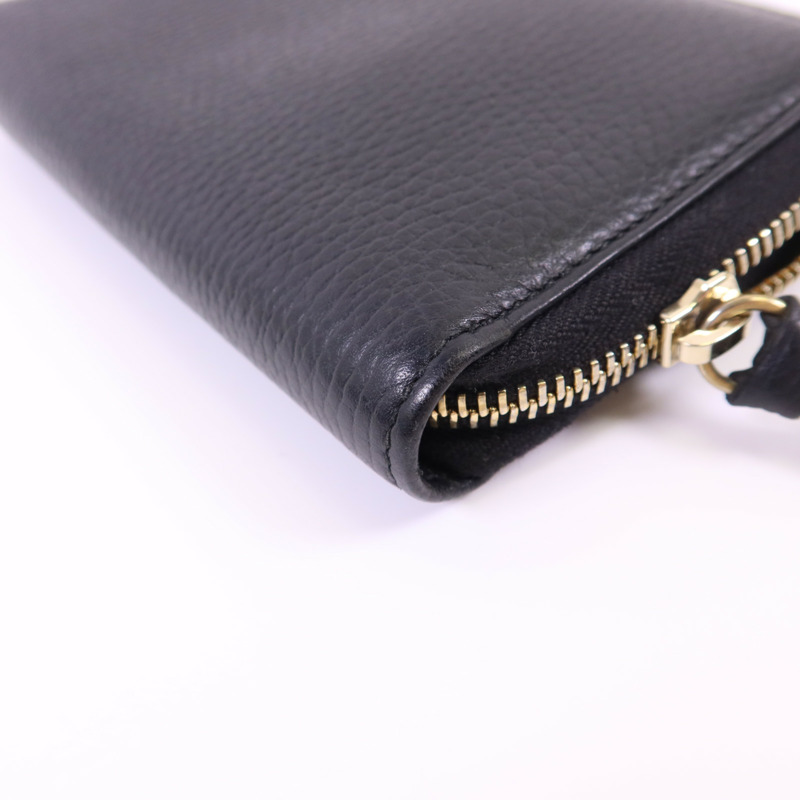 GUCCI 牛皮皮革Round Wallet金扣錢包-11