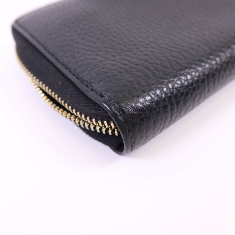 GUCCI 牛皮皮革Round Wallet金扣錢包-12