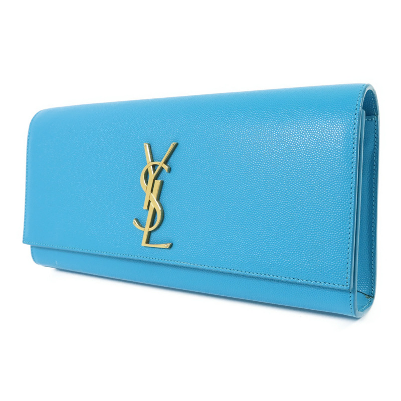 SAINT LAURENT 牛皮皮革Clutch Bag金扣手拿包-2