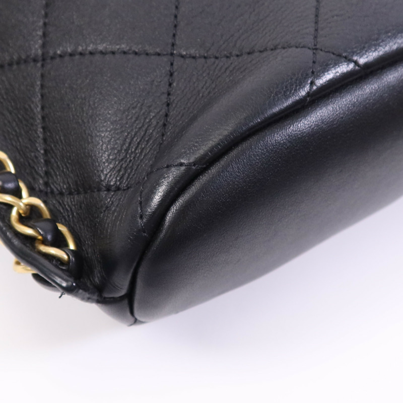 CHANEL 牛皮皮革Chain Shoulder Bag金扣鏈帶肩背袋-11