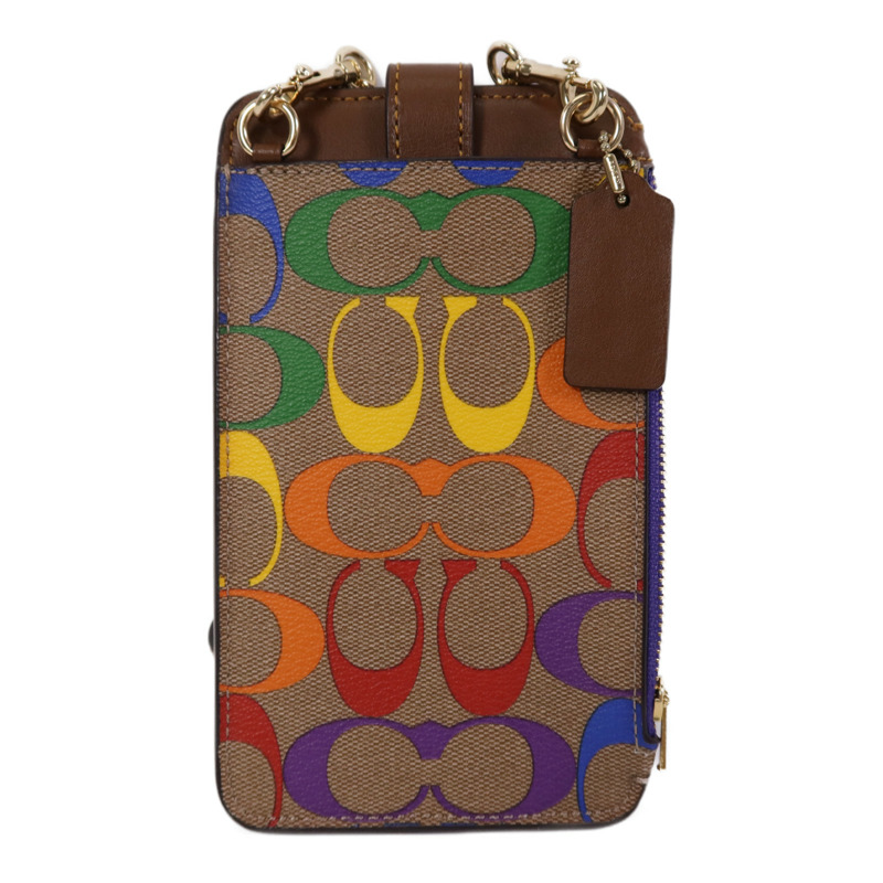 COACH 帆布Phone Case金扣肩背袋-1