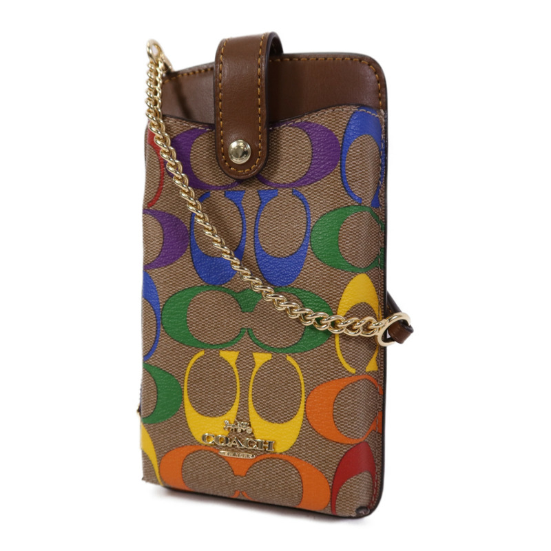 COACH 帆布Phone Case金扣肩背袋-2