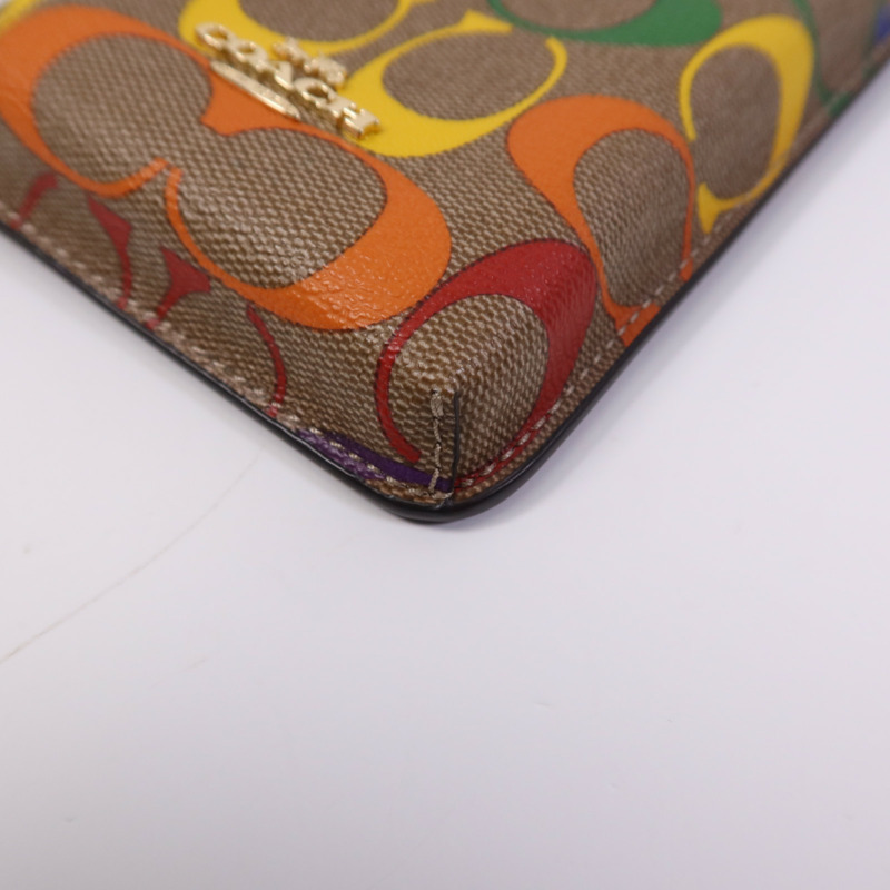 COACH 帆布Phone Case金扣肩背袋-4