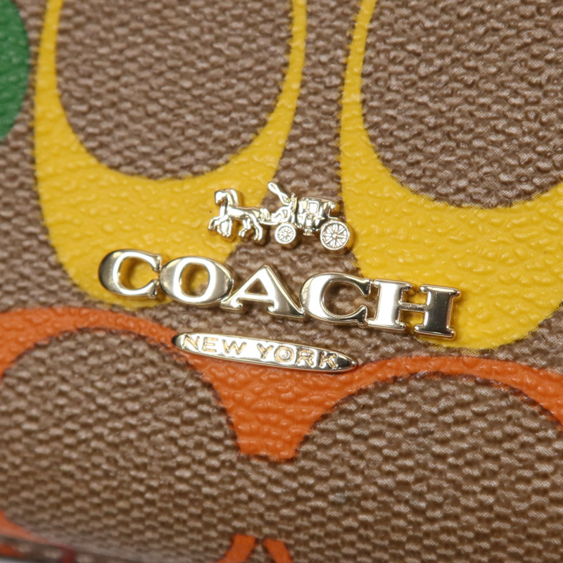 COACH 帆布Phone Case金扣肩背袋-9