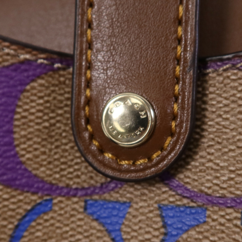 COACH 帆布Phone Case金扣肩背袋-10