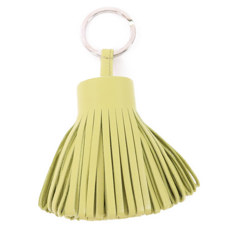 HERMES Milo皮革Carmen銀扣鎖匙扣-0