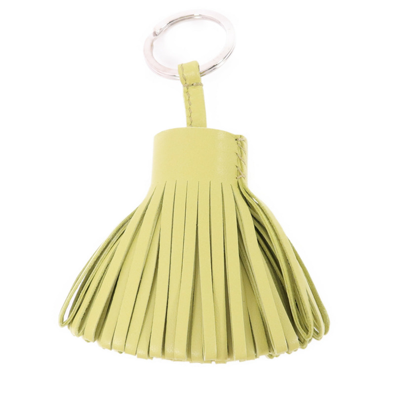 HERMES Milo皮革Carmen銀扣鎖匙扣-1