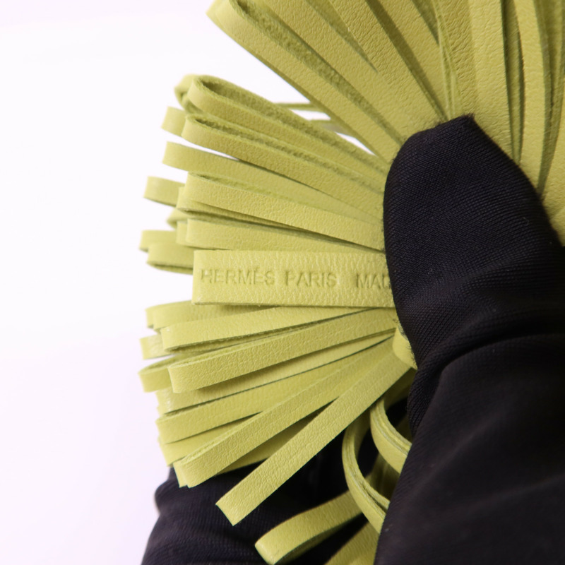 HERMES Milo皮革Carmen銀扣鎖匙扣-6