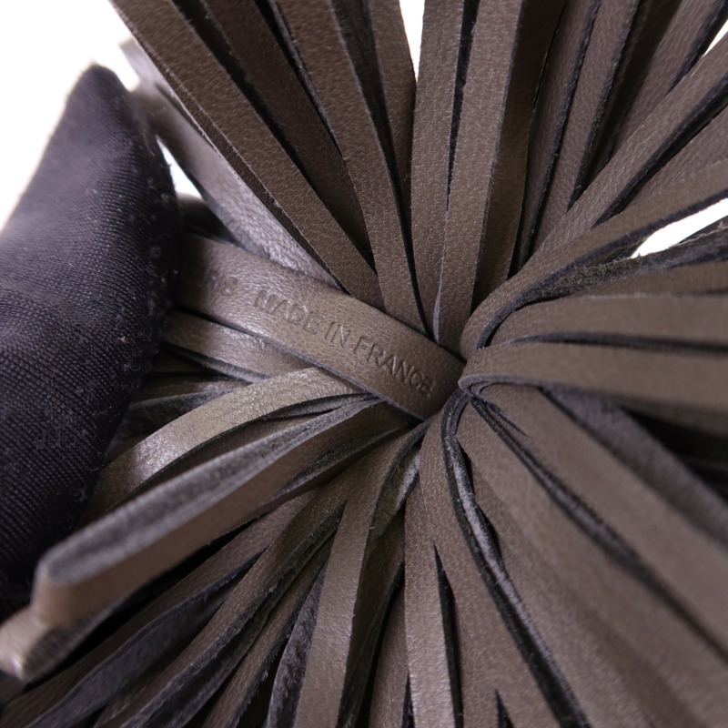 HERMES Milo皮革Carmen銀扣鎖匙扣-7