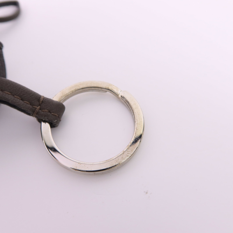 HERMES Milo皮革Carmen銀扣鎖匙扣-8