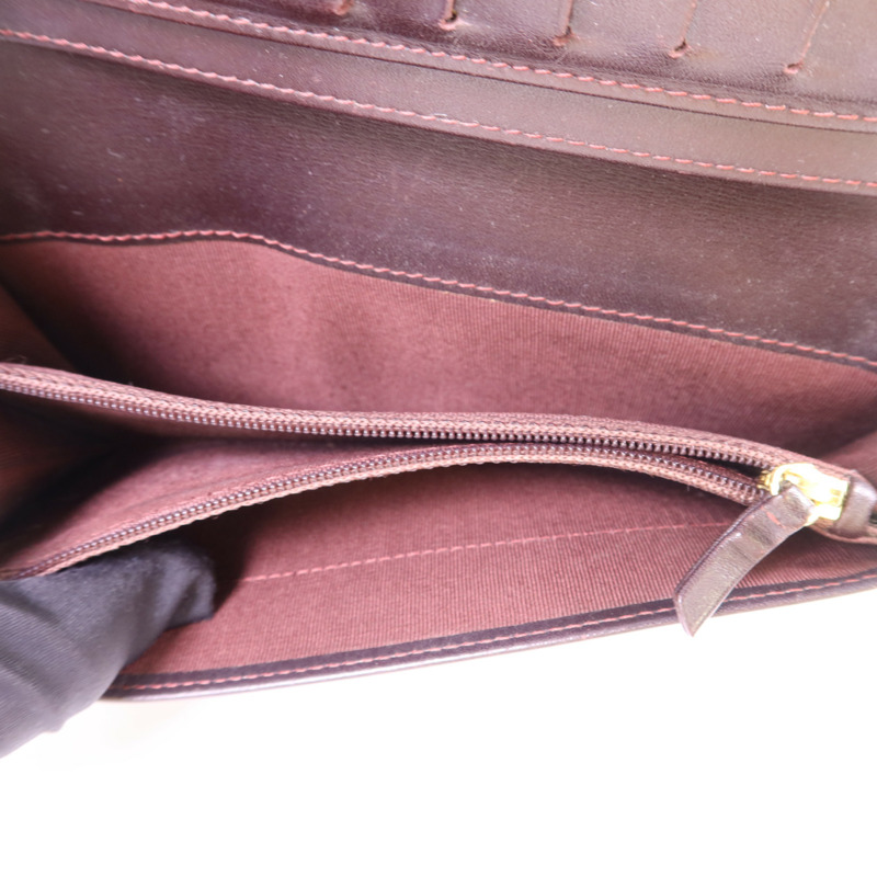 CHANEL 牛皮皮革Long Bifold Wallet金扣長錢包-6