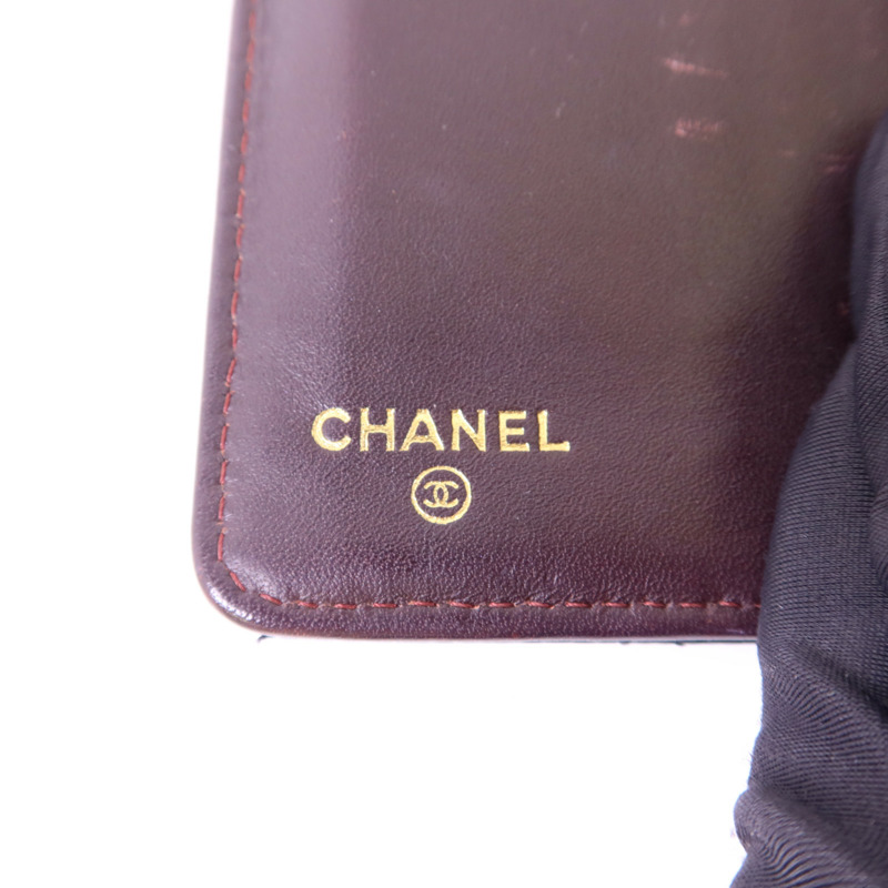 CHANEL 牛皮皮革Long Bifold Wallet金扣長錢包-7