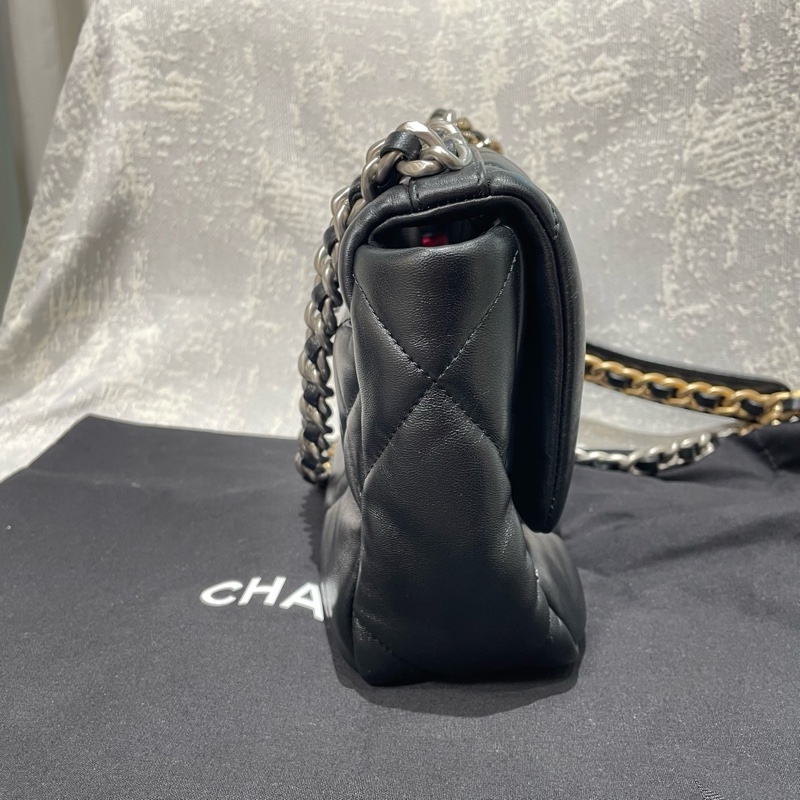 Chanel 19bag 黑銀 小號-10