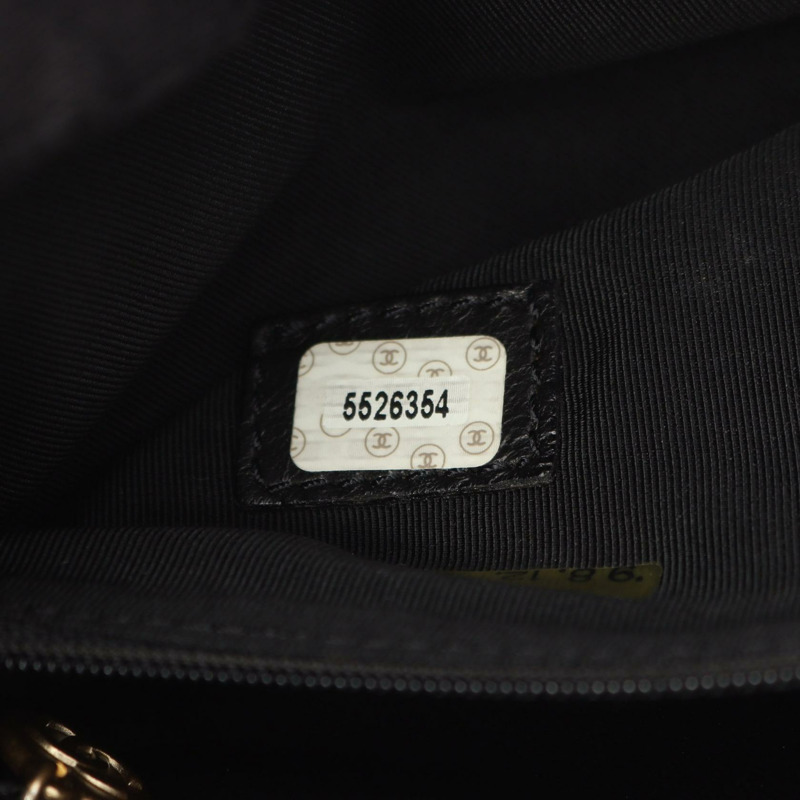 香奈兒黑色真皮單肩手提包，二手，女士，金色五金，CC標誌，Coco-4