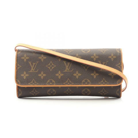 路易威登 Pochette Twin GM 單肩包 M51852 Monogram 帆布棕色二手 LV