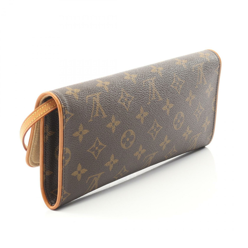 路易威登 Pochette Twin GM 單肩包 M51852 Monogram 帆布棕色二手 LV-1
