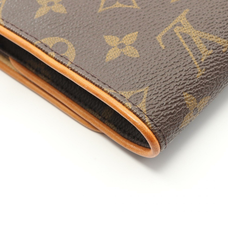 路易威登 Pochette Twin GM 單肩包 M51852 Monogram 帆布棕色二手 LV-7
