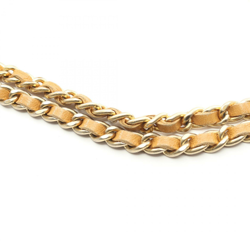 香奈兒 (CHANEL) Matelasse Chai 單肩包，羊皮材質，米色，二手，金色五金，女士 CC-8