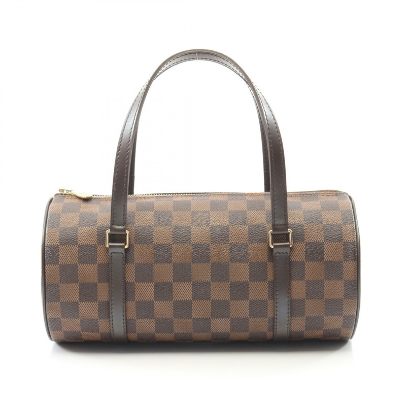 路易威登 Papillon 26 手提包 N51304 Damier Ebene 皮革 棕色 二手 女士-0