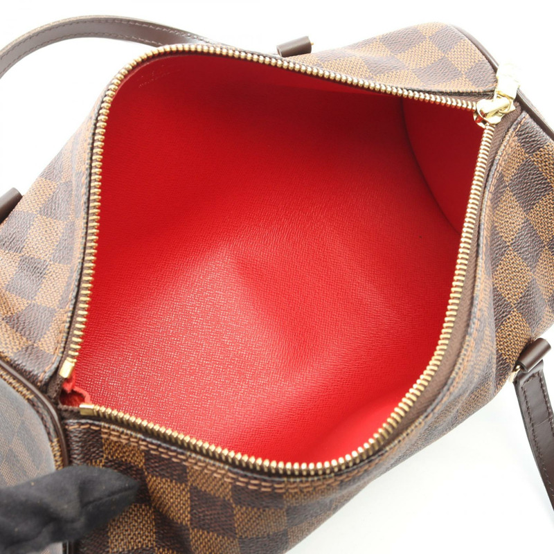 路易威登 Papillon 26 手提包 N51304 Damier Ebene 皮革 棕色 二手 女士-2