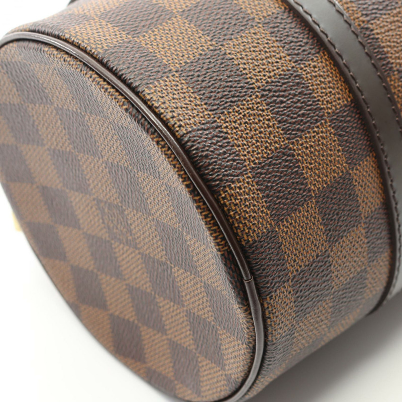 路易威登 Papillon 26 手提包 N51304 Damier Ebene 皮革 棕色 二手 女士-7