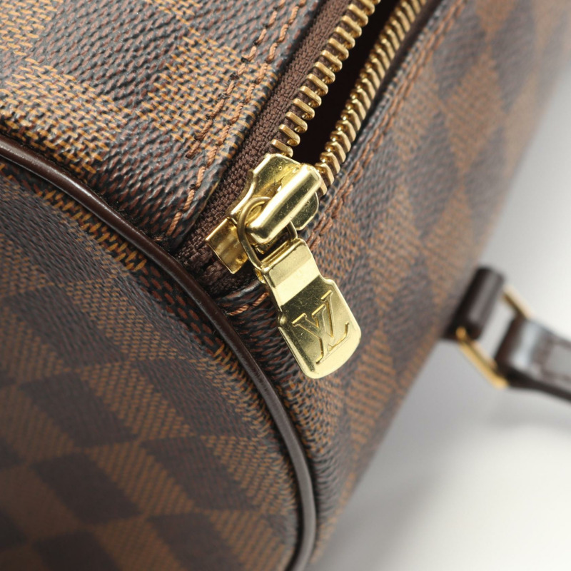路易威登 Papillon 26 手提包 N51304 Damier Ebene 皮革 棕色 二手 女士-8