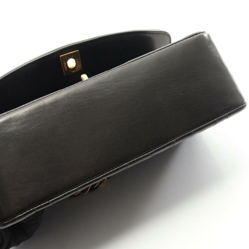 香奈兒 (CHANEL) 絎縫 Diana 翻蓋鏈條肩背斜背包 A01164 羊皮 BK GHW-7