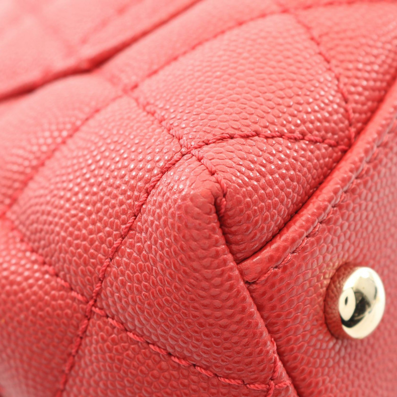 香奈兒 Coco Handle XXS 手提包 AS2215 紅色皮革 二手 CC-5