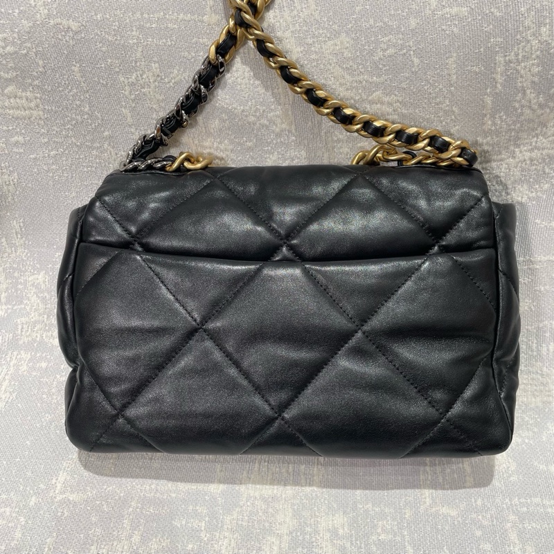 Chanel 19bag 黑金中號-1