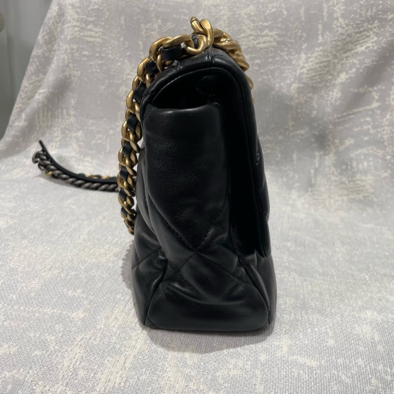 Chanel 19bag 黑金中號-2