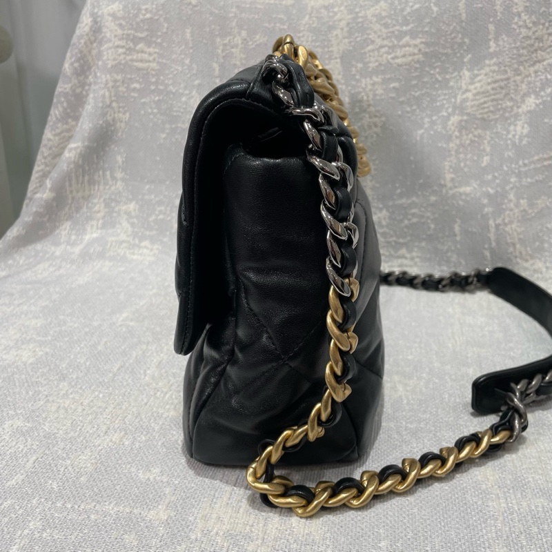 Chanel 19bag 黑金中號-3
