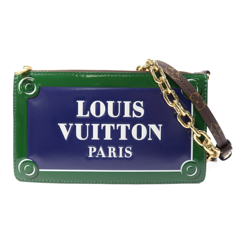 LOUIS VUITTON Monogram LV Street Sign金扣鏈帶肩背袋-0
