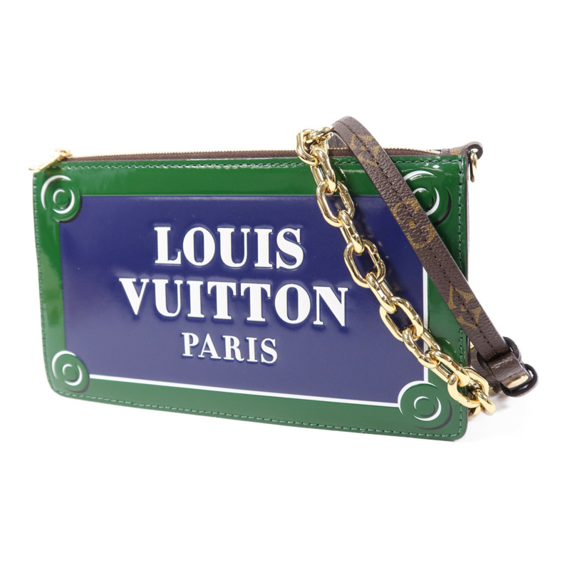 LOUIS VUITTON Monogram LV Street Sign金扣鏈帶肩背袋-2