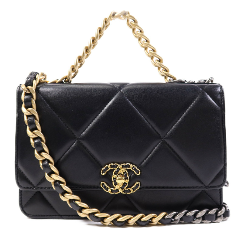 CHANEL 羊皮皮革Chanel 19 WOC鏈帶肩背袋-0