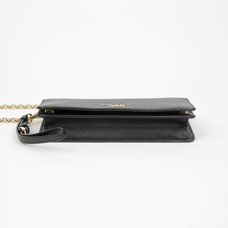 PRADA 金屬Logo鏈條手拿包斜背包 1BP023-5