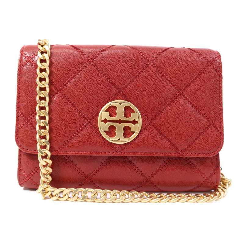Tory Burch 牛皮皮革Burch Willa金扣鏈帶肩背袋-0