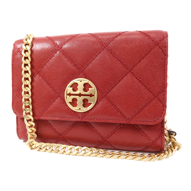 Tory Burch 牛皮皮革Burch Willa金扣鏈帶肩背袋-2